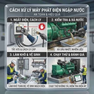 Cách Xử Lý Máy Phát Điện Ngập Nước An Toàn, Hiệu Quả Nhất